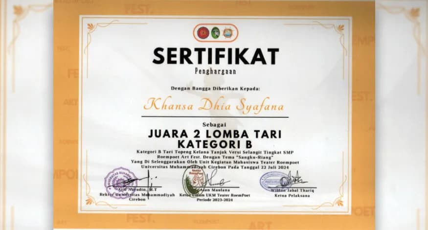 Prestasi: Juara 2 Kategori B