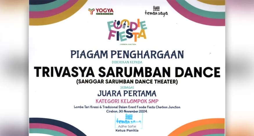 Juara 1 Kategori Kelompok SMP Lomba Tari Kreasi & Tradisional